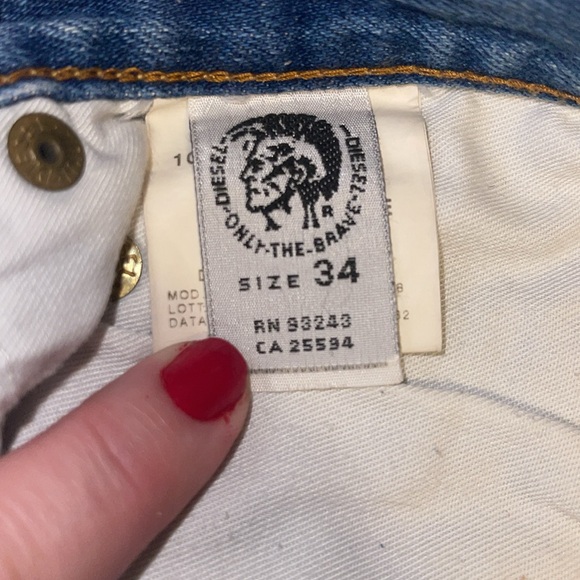 Men’s Vintage DIESEL DARK blue jeans in size W 34 L32 Like NEW! 90’s 00’s 2004 - Picture 8 of 10